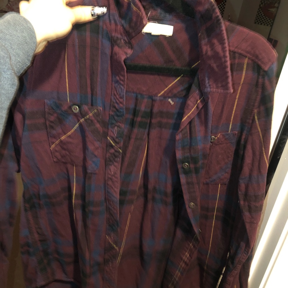 Maroon flannel pacsun
